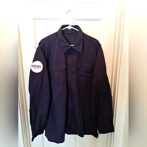 Twinhill Work Shirt NEW Long Sleeve 2XL Reg Navy Water Resist envoy Grd Serv